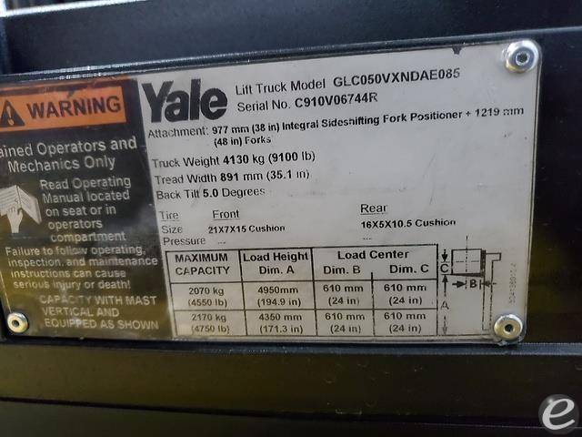 2017 Yale GC050VX LP Gas Forklift - 123Forklift