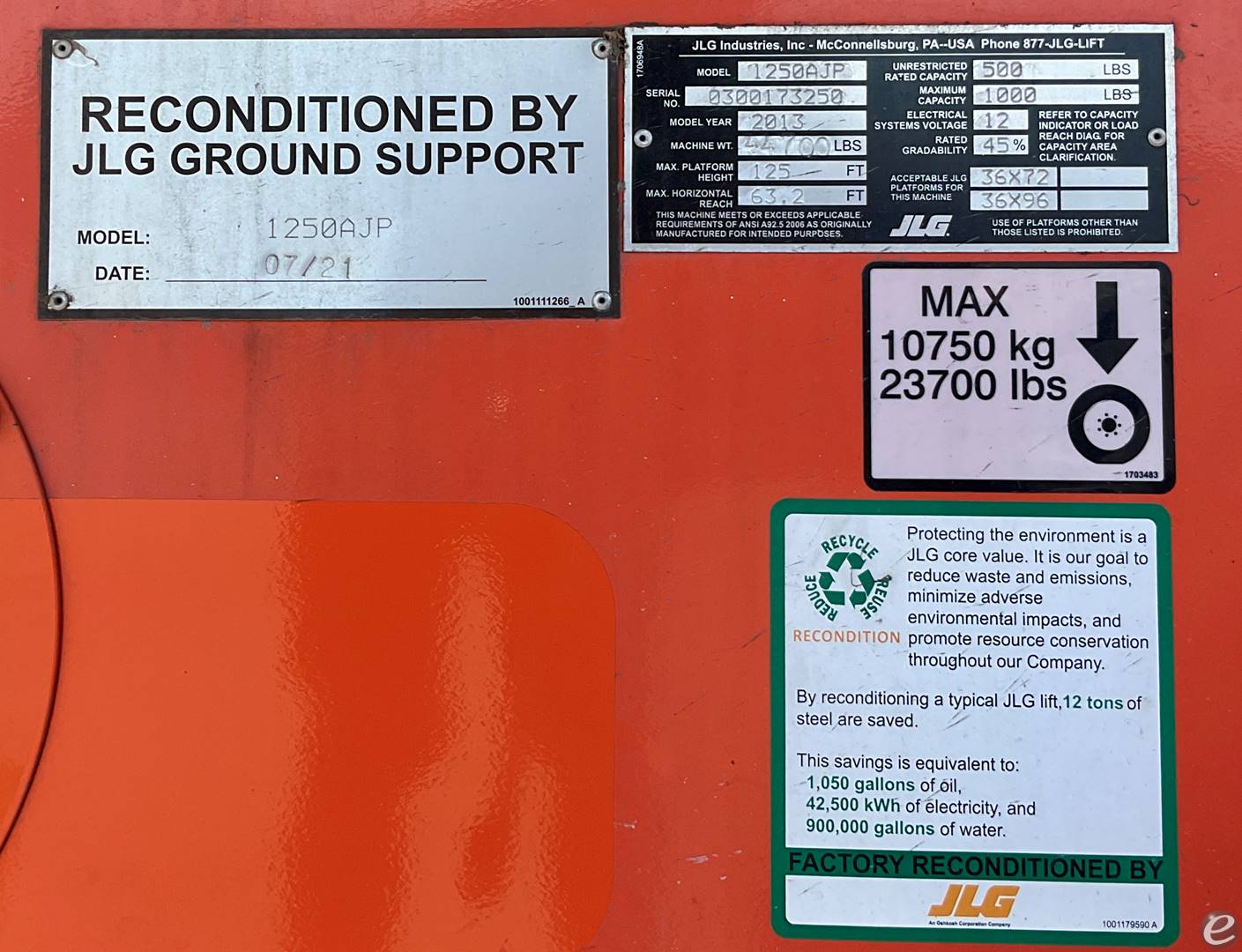 2021 JLG 1250AJP