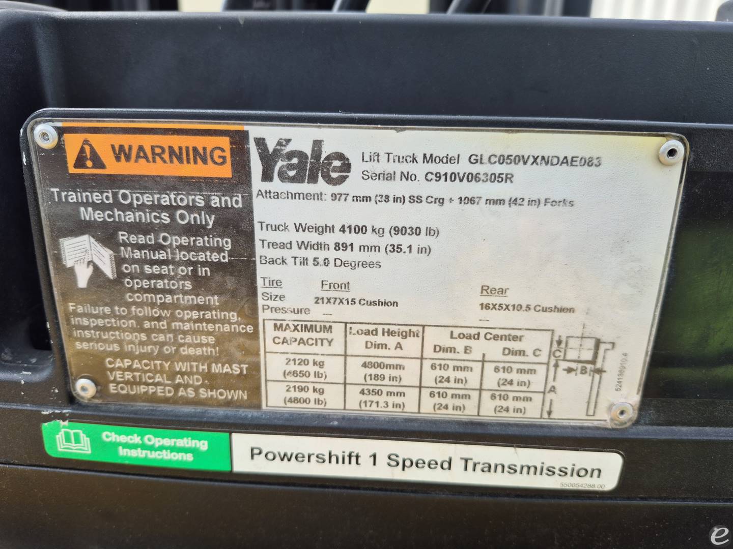 2018 Yale GLC050VX