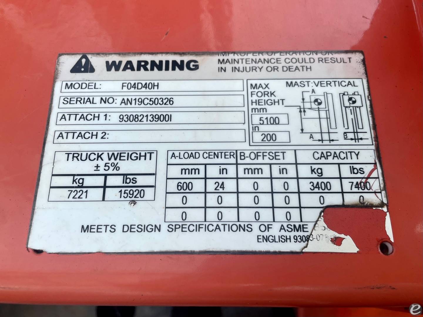 2006 Nissan                                             F04D40H Diesel Forklift - 123Forklift