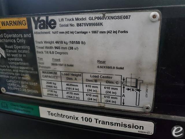 2012 Yale GP060VX LP Gas Forklift - 123Forklift