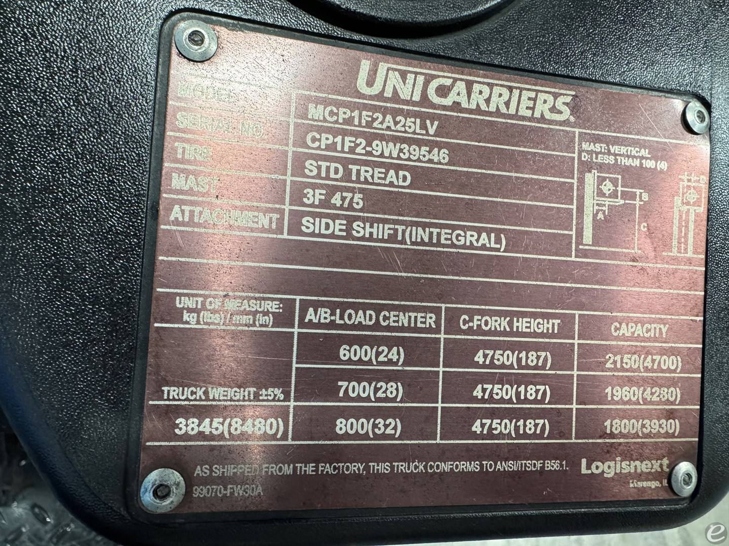 2022 Unicarriers CF50