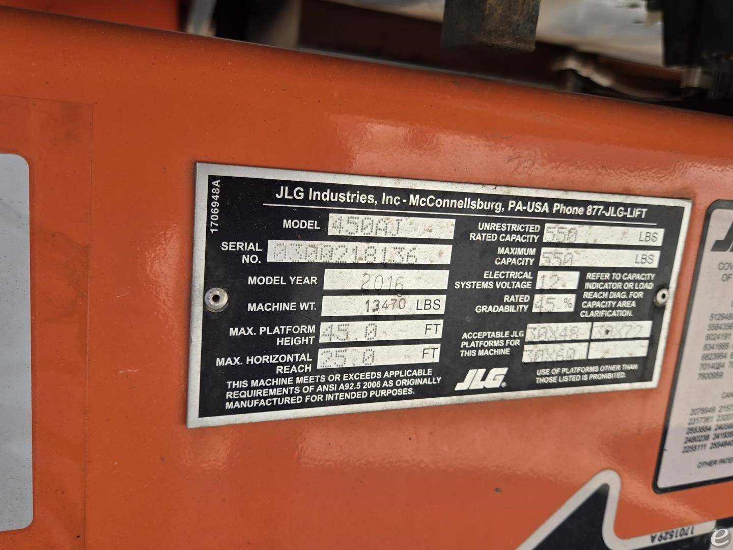 2016 JLG 450AJ
