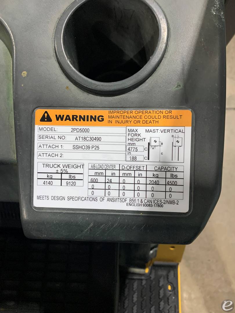 2011 Cat                                       2PD5000 Diesel Forklift - 123Forklift