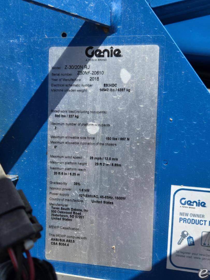 2018 Genie Z30/20N RJ