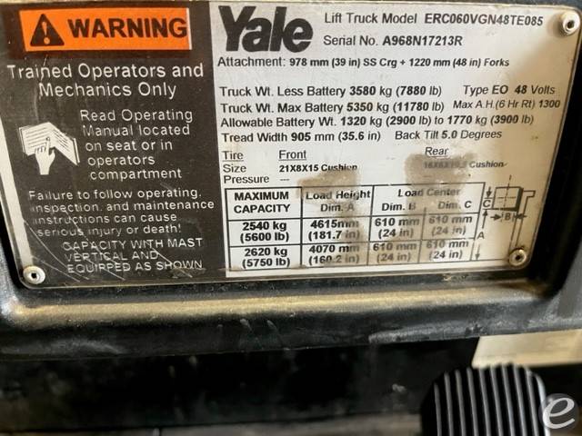 2017 Yale ERC060VGN48TE085