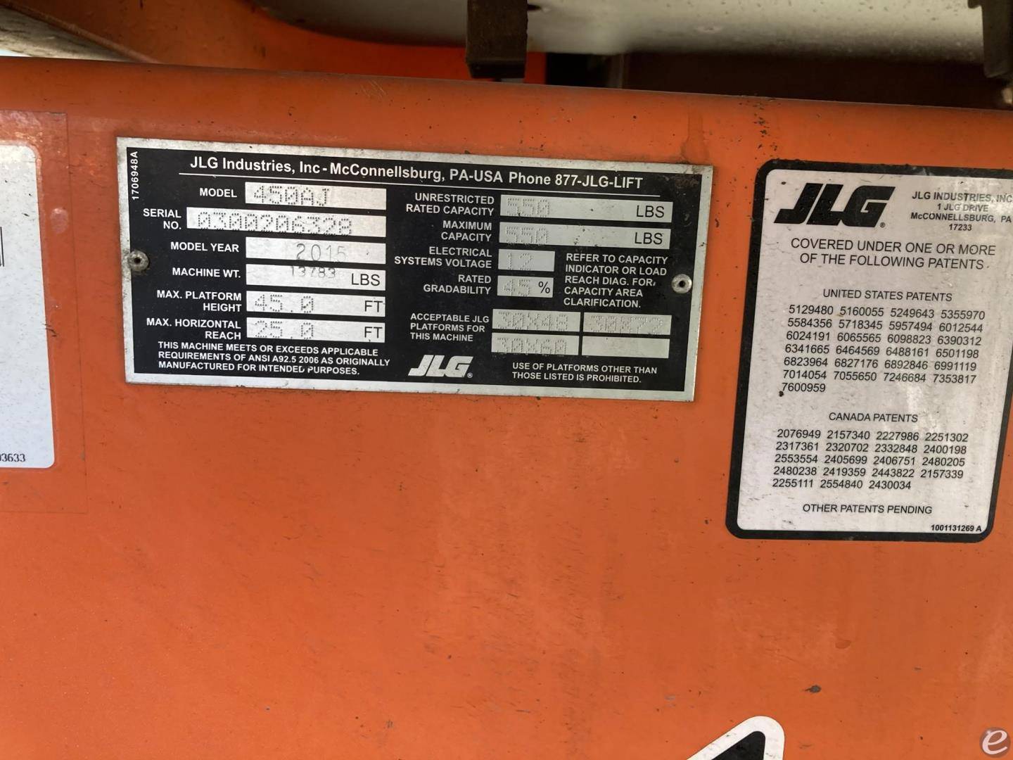 2015 JLG 450AJ