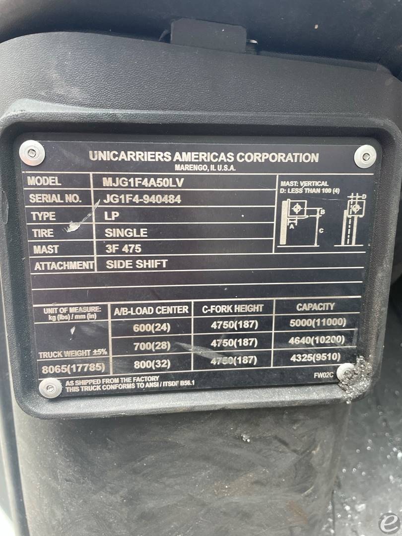 2019 Unicarriers PF110YLP