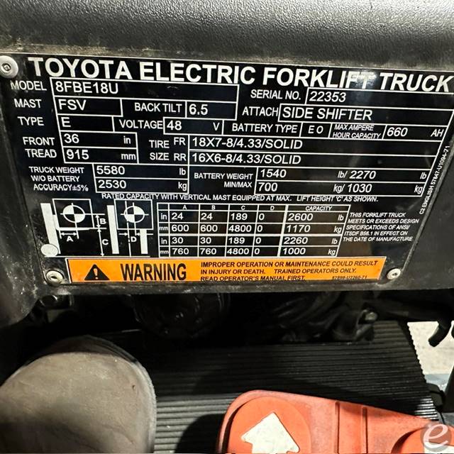 2021 Toyota 8FBE18U