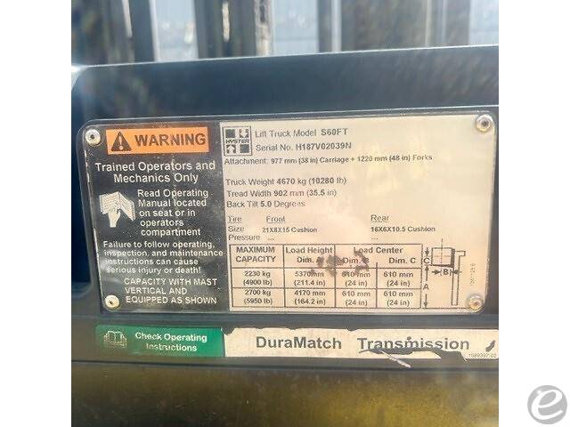 2015 Hyster S60FT LP Gas Forklift - 123Forklift