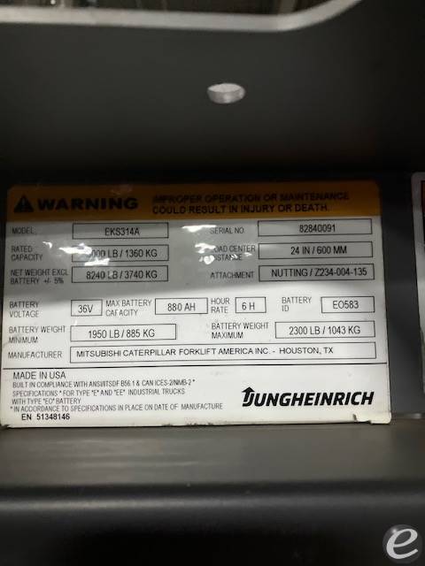 2016 Jungheinrich EKS314