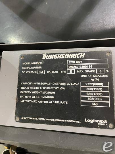 2022 Jungheinrich ECR M27