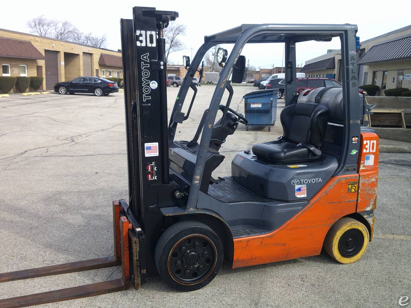 2018 Toyota 8FGCU25 LP Gas Forklift...
