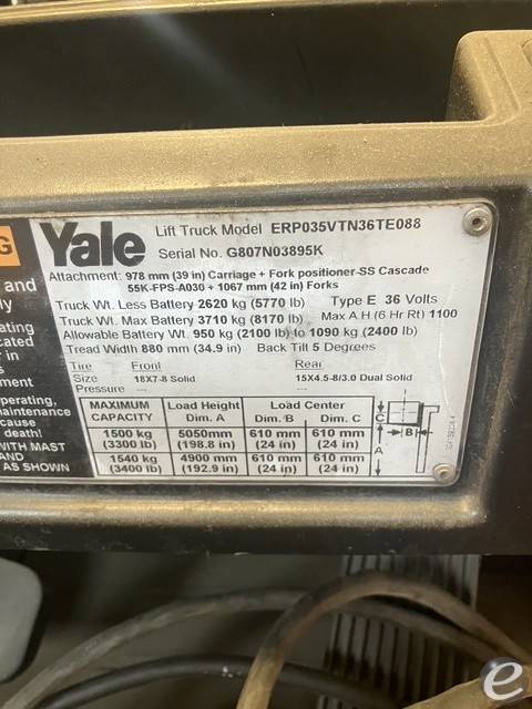 2012 Yale ERP035VT