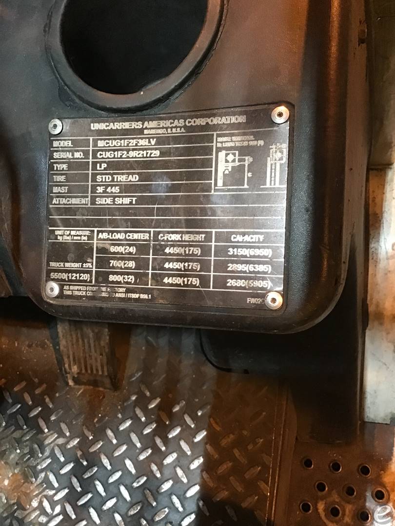 2019 Unicarriers CF80LP
