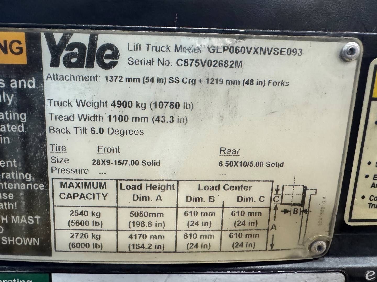 2014 Yale GLP060VX