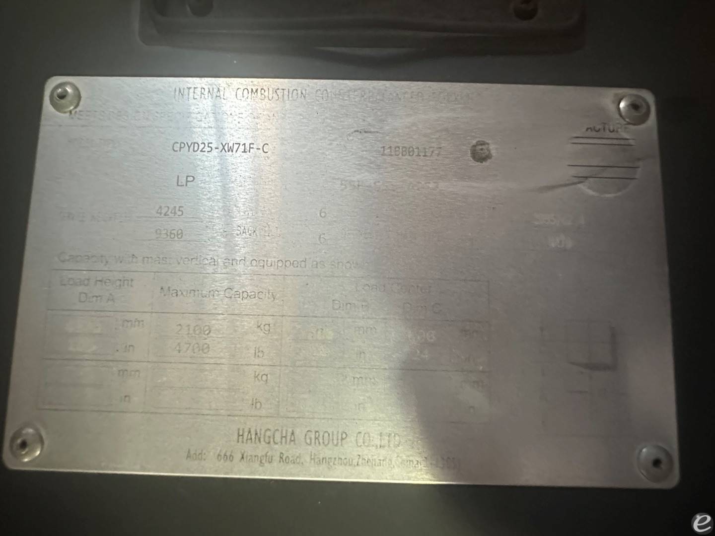 2023 Hangcha CPYD25-XW71F-C