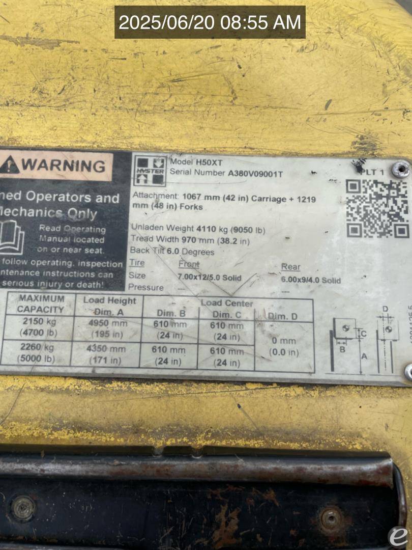 2019 Hyster H50XT