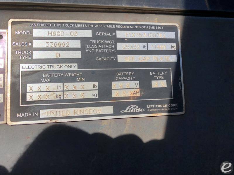 2007 Linde H60D-3