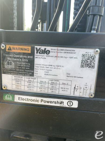 2019 Yale GLC080VXNGAE094