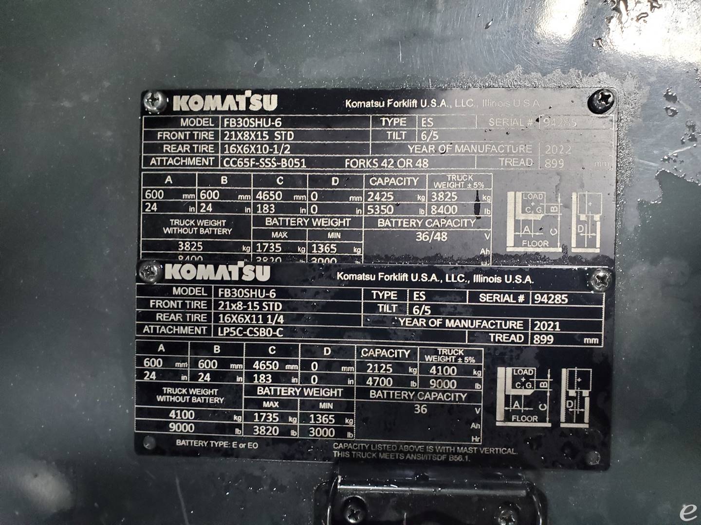 2022 Komatsu FB30SHU-6