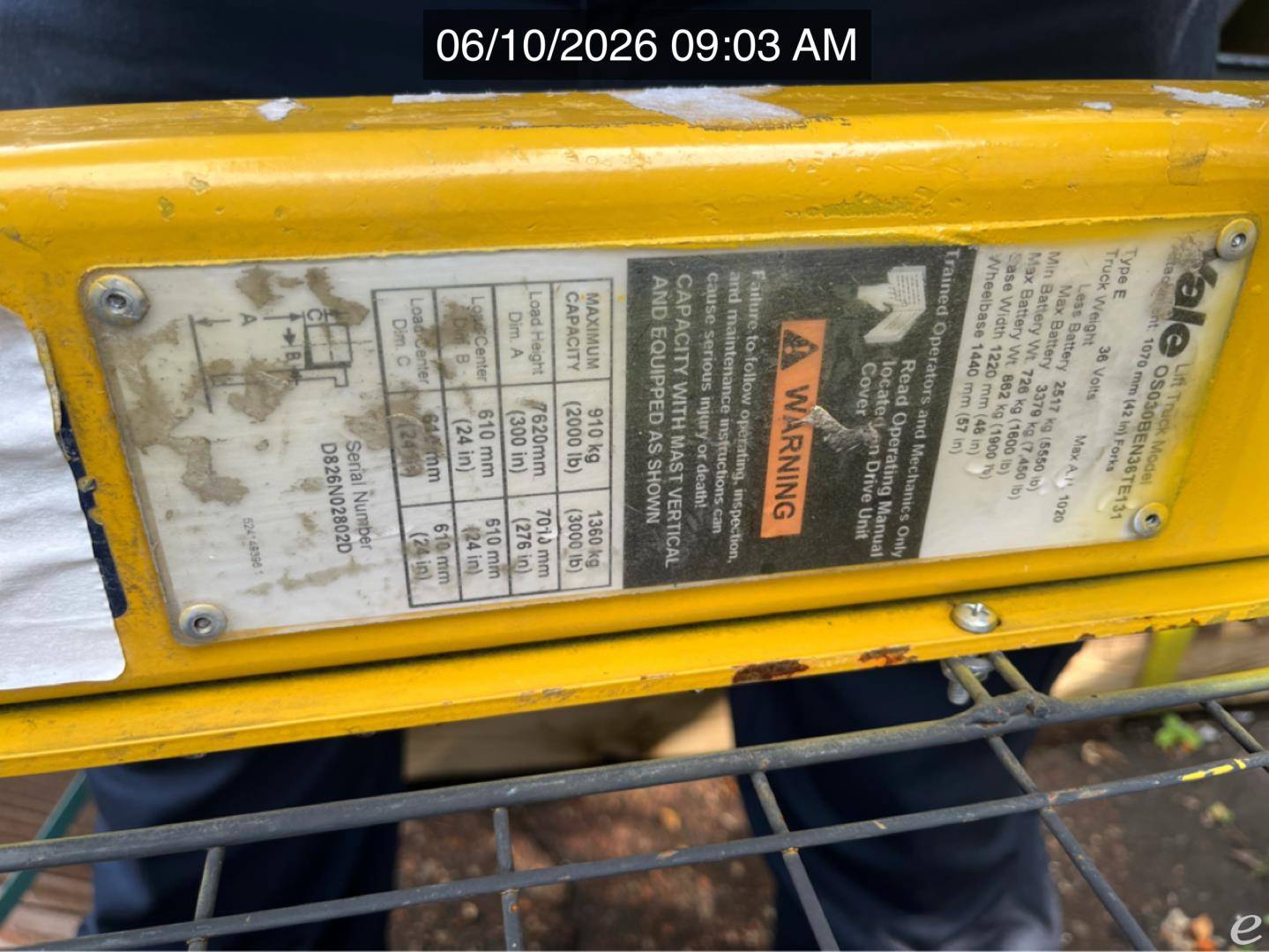 2006 Yale OS030BE