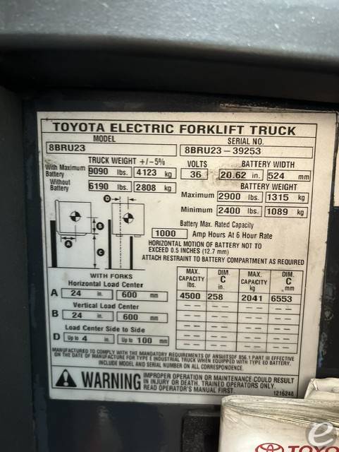 2015 Toyota BRU23