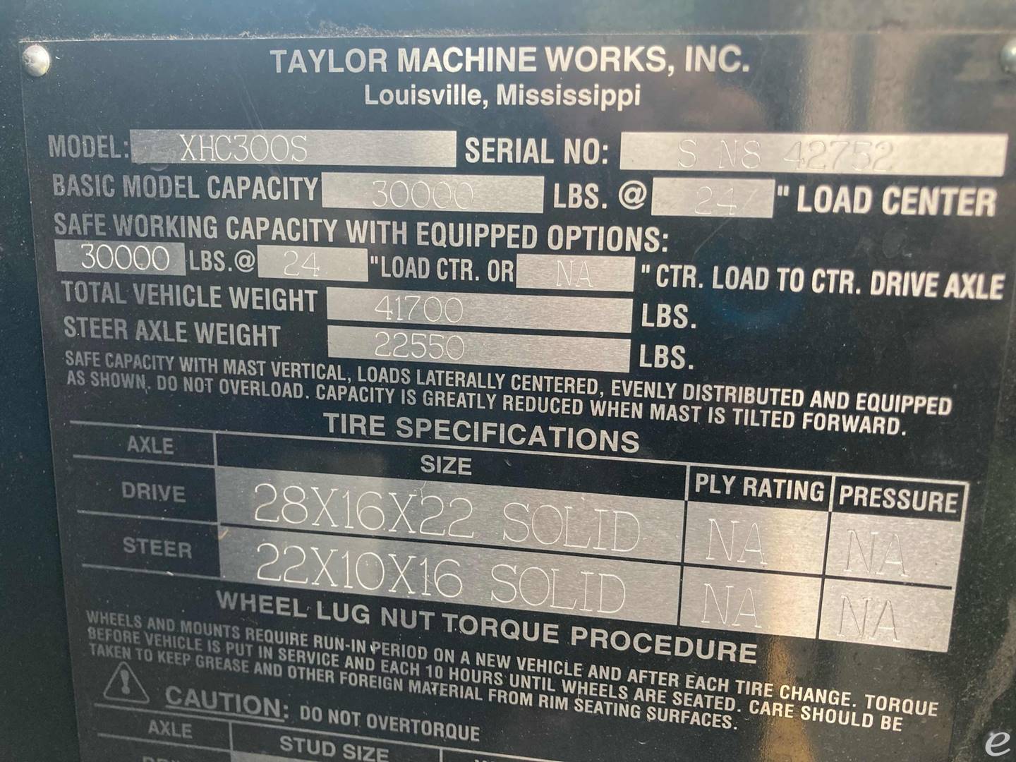 2019 Taylor XHC300S