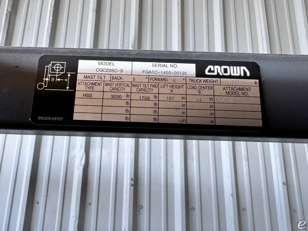 2021 Crown CGC20SC-9 LP Gas Forklift - 123Forklift