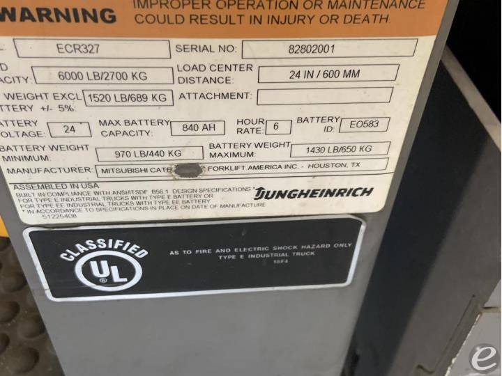 2017 Jungheinrich ECR 327