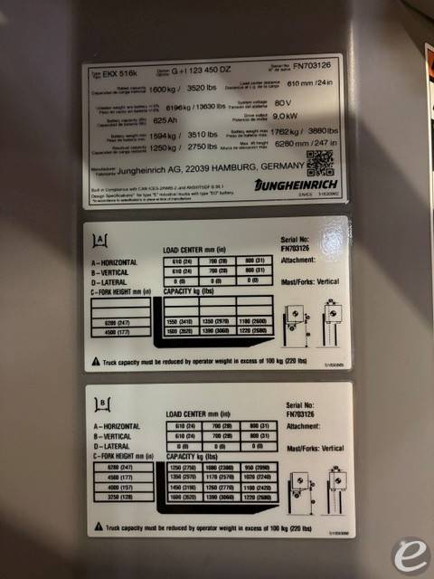 2023 Jungheinrich EKX516K