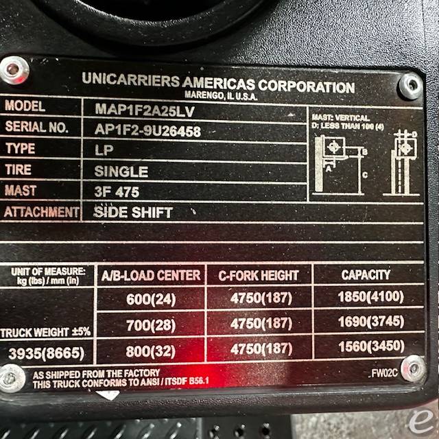 2021 Unicarriers AF50LP