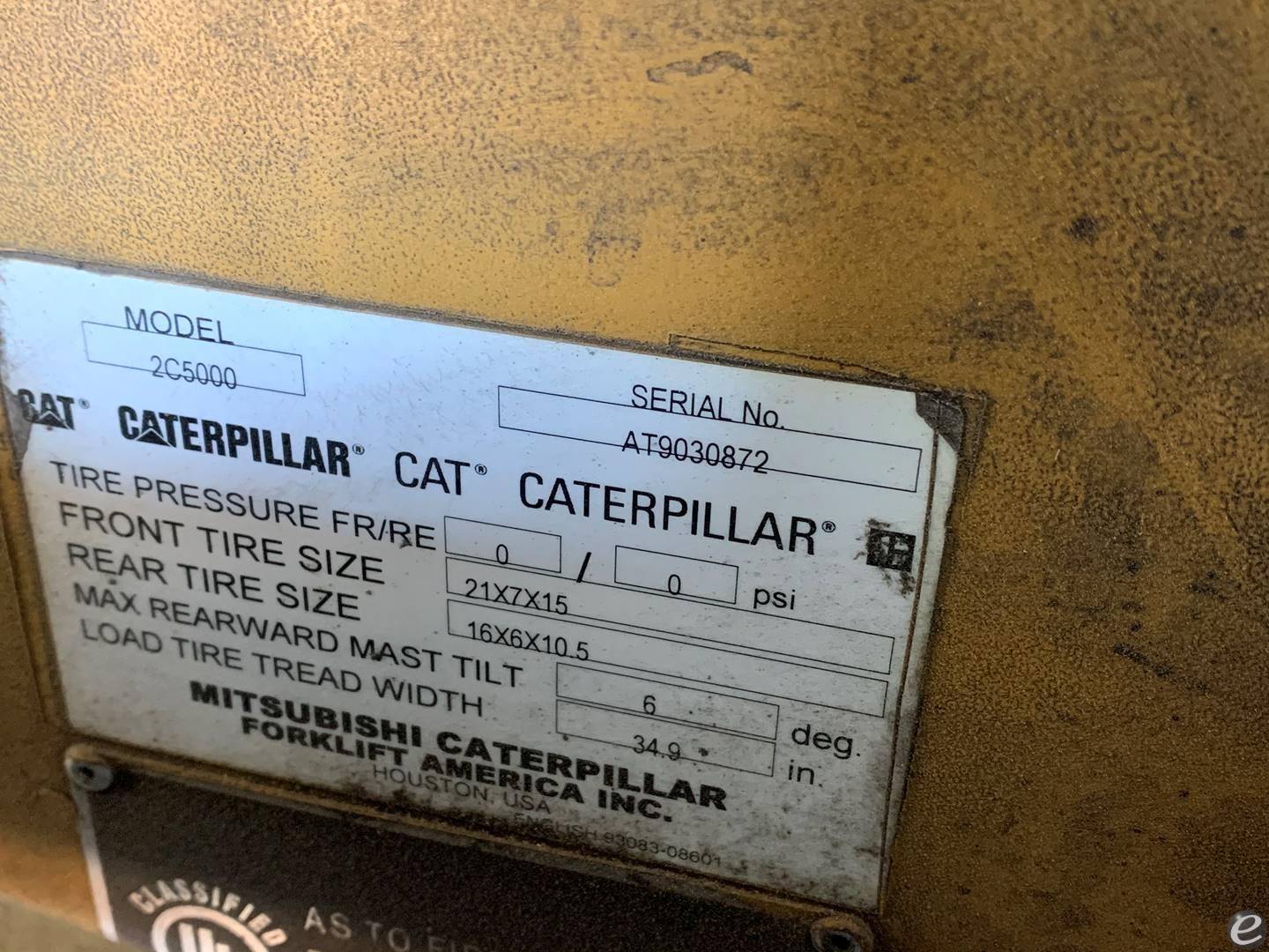 2009 Cat                                       2C5000 LP Gas Forklift - 123Forklift