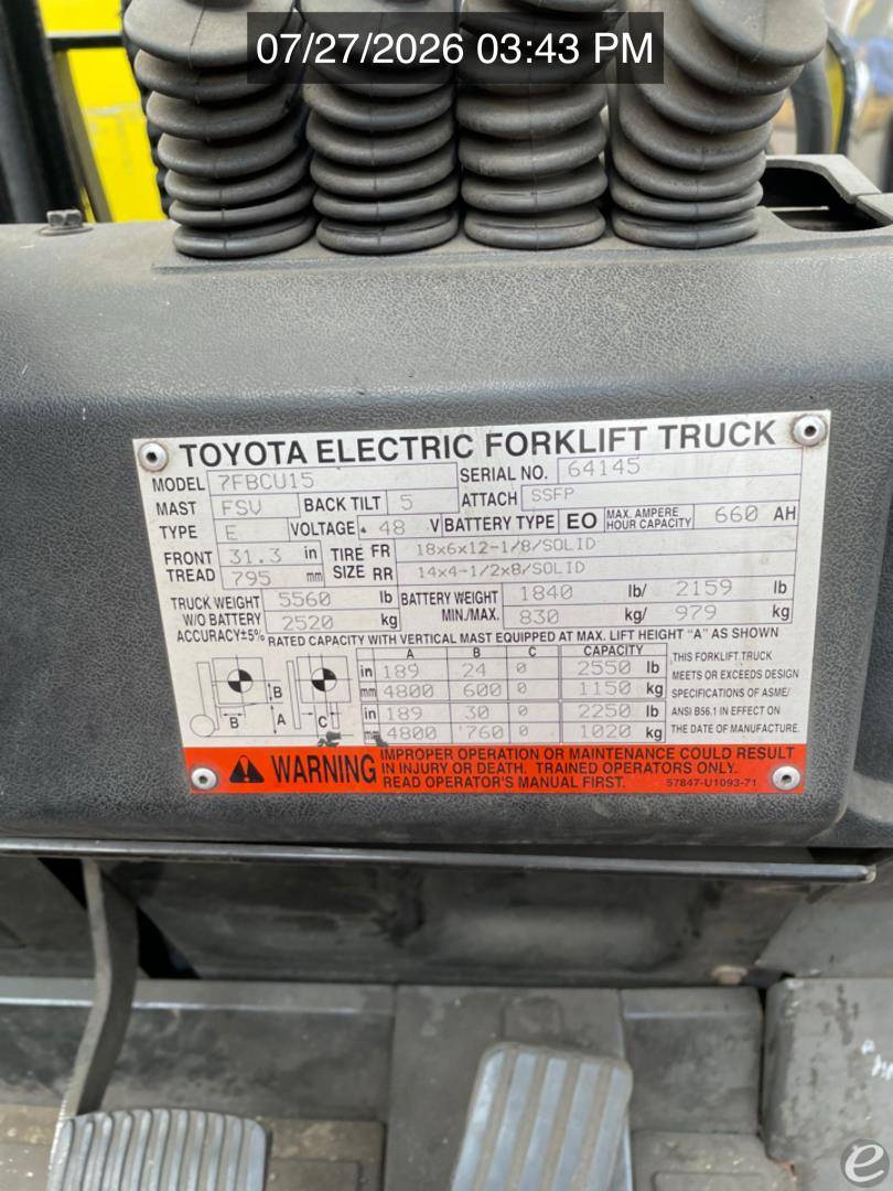 Toyota 7FBCU15