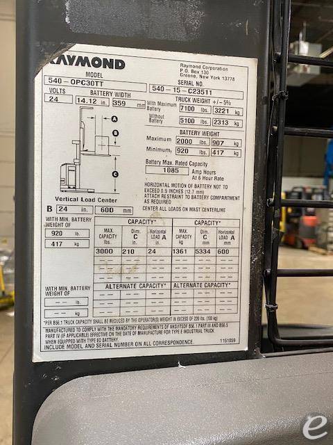 2015 Raymond 540OPC30TT