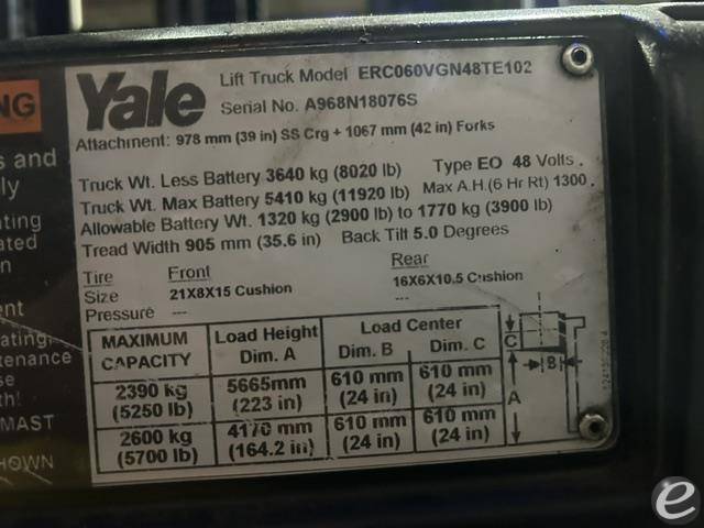 2018 Yale ERC060VG