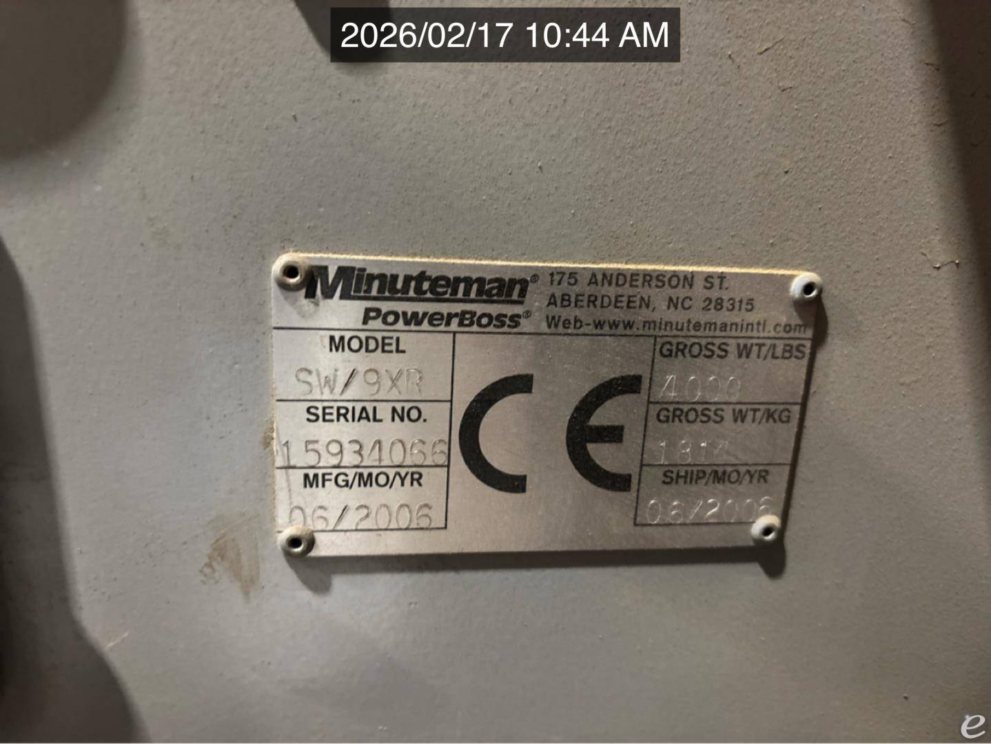 2006 Power Boss SW9XR