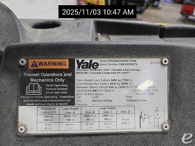 2018 Yale ESC040AD