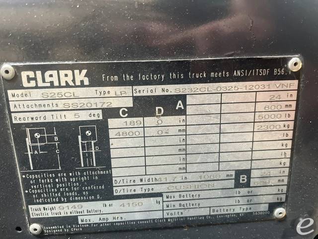 2021 Clark S25CL