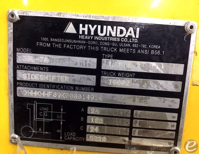 2016 Hyundai 30L-7A