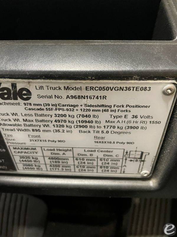 2017 Yale ERC050VGN36TE083