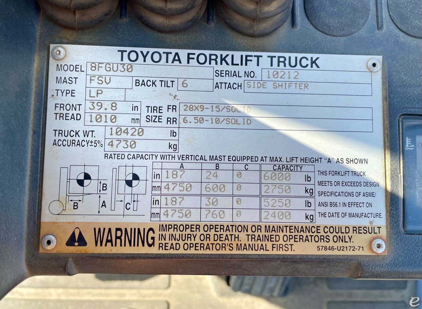 2007 Toyota 8FGU30