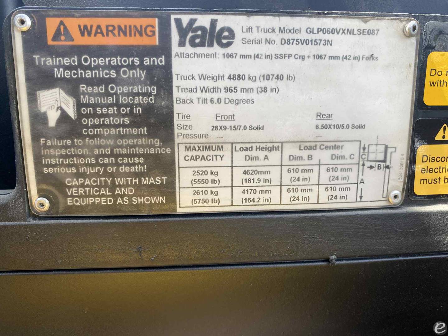 2015 Yale GLP060VXNLSE087