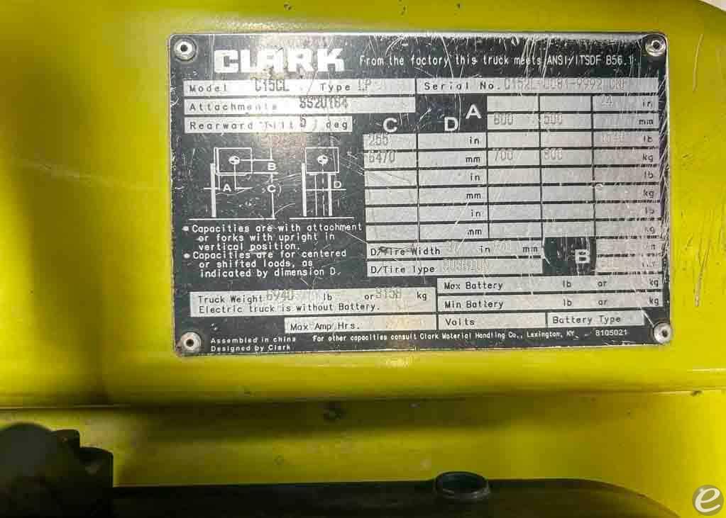 2018 Clark C15CL
