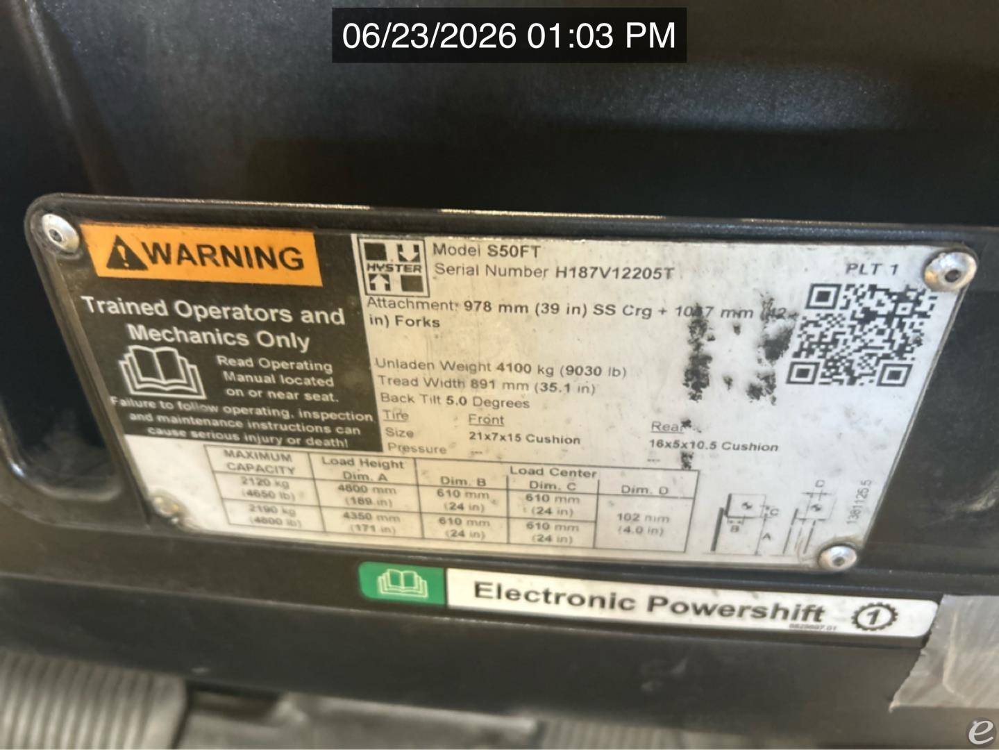 2019 Hyster S50FT