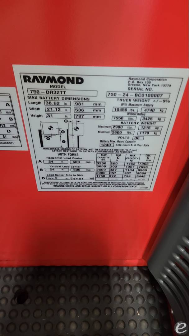 2024 Raymond 750-DR32TT