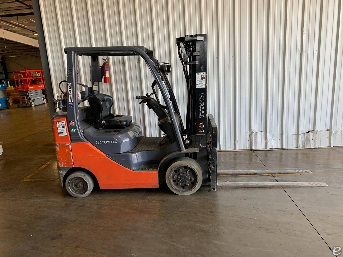 2008 Toyota 8FGCU25 LP Gas Forklift...