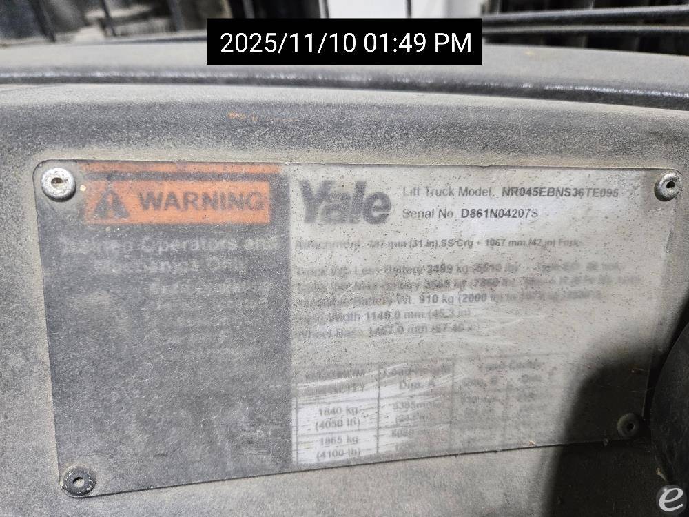 2018 Yale NR045EB