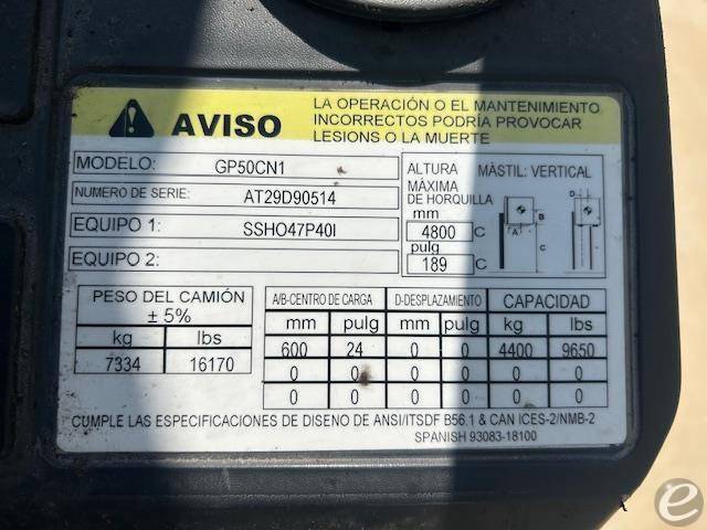 2020 Cat                                       GP50CN1 LP Gas Forklift - 123Forklift