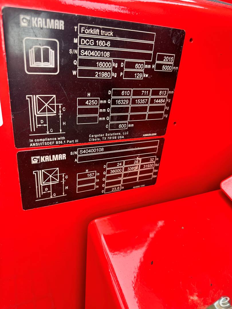 2015 Kalmar DCG160-6
